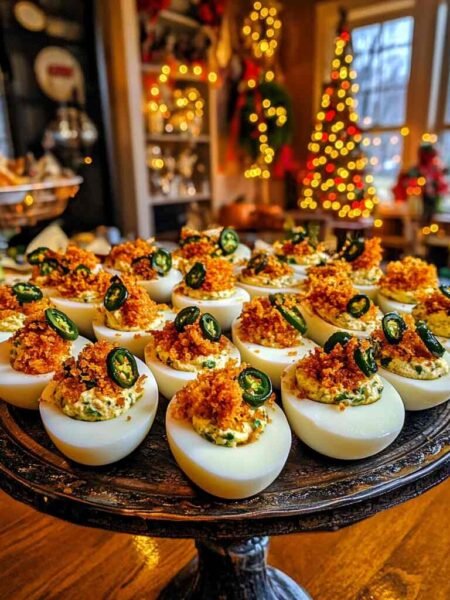 Deep Fried Jalapeno Popper Deviled Eggs